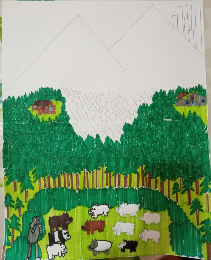 Expo de dibujo, Primaria